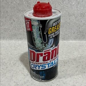 DRANO Professional Strength Crystals Clog Remover 2011 18oz 90% Full SC Johnson